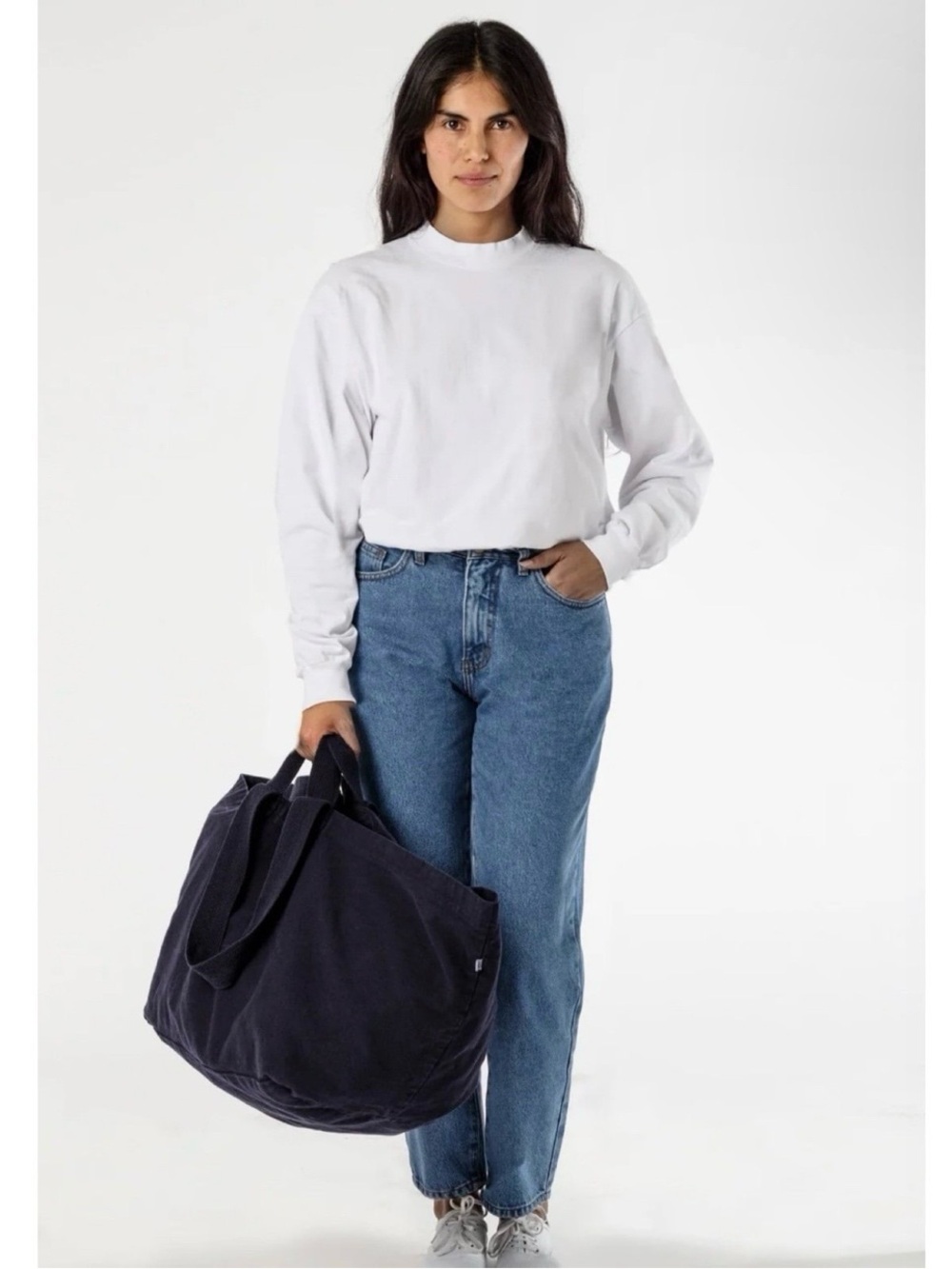 Los Angeles Apparel Bull Denim Oversized Bag Navy